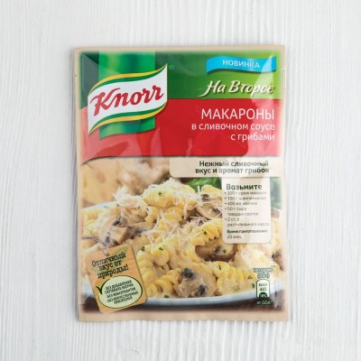Смесь Knorr На второе для приготовления макарон в сливочном соусе с грибами, 26г