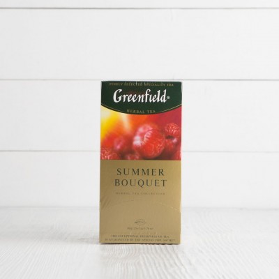 Чай Summer Bouquet со вкусом и ароматом малины, Greenfield, 25шт.