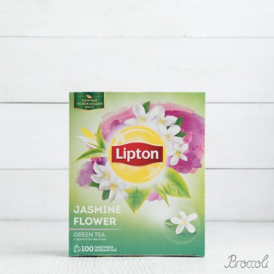 Чай зеленый с лепестками жасмина, Lipton, 100шт.