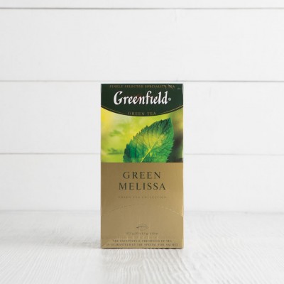 Чай зеленый Green Melissa, пакетированный, Greenfield, 25шт.