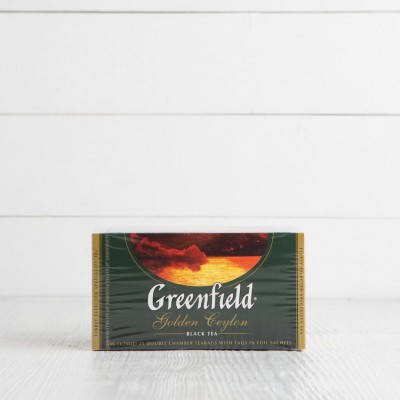 Чай цейлонский Golden Ceylon черный байховый, пакетированный, Greenfield, 25шт.