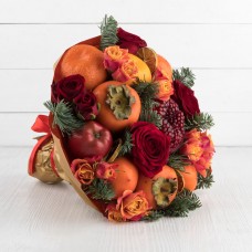 Букет из фруктов и цветов "Фруктовая мечта"