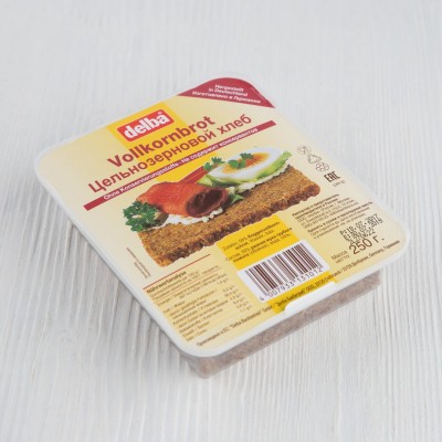 Хлеб ржаной цельнозерновой Vollkornbrot, Delba, 250г