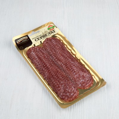 Сервелат сырокопченый "Классический" нарезка, Егорьевская КГФ, 100г