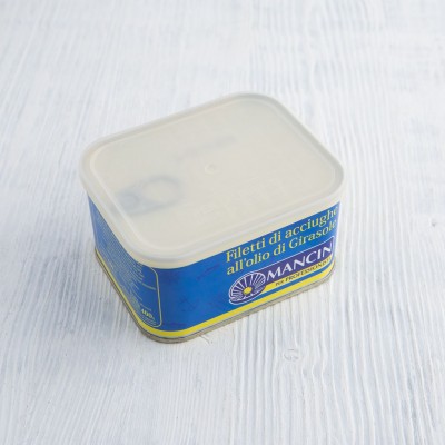 Филе анчоусов в подсолнечном масле, Mancin, 400г