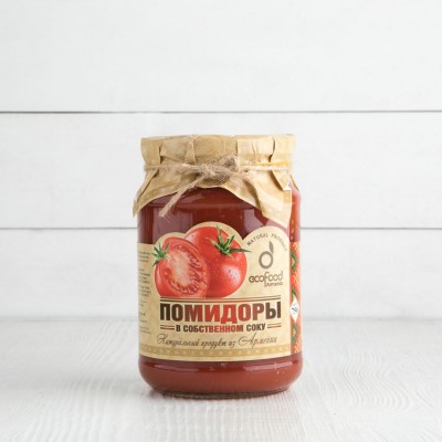 Помидоры в собственном соку, Ecofood Armenia, 750г