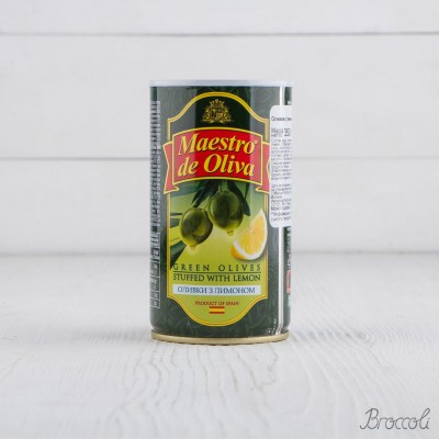 Оливки крупные с лимоном Maestro de Oliva, 350г