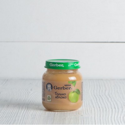 Пюре Gerber "Только яблоко" с 4 мес., 130г