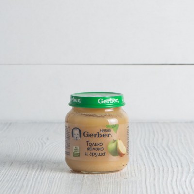 Пюре Gerber "Только яблоко и груша" с 5 мес., 130г