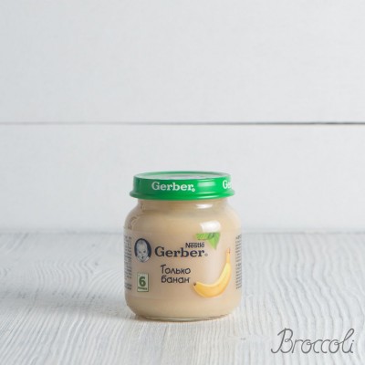 Пюре Gerber "Только банан" с 6 мес., 130г