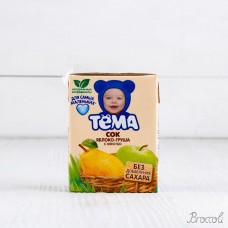 Сок Тема Яблоко-Груша с мякотью, 200мл