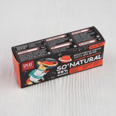 Зубная паста для детей 6-11лет Splat Junior "Сладкий мандарин", 73г