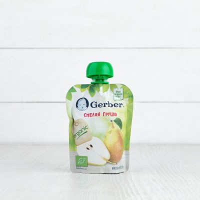 Пюре Gerber Organic "Спелая Груша", 90г