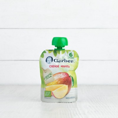Пюре Gerber Organic "Спелое Манго" с 6 мес., 90г