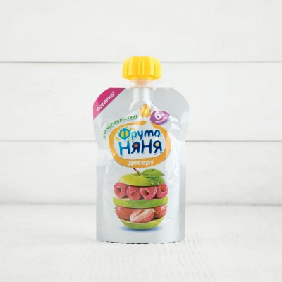 Десерт из яблок, клубники и малины с 6 мес, ФутоНяня, 90г