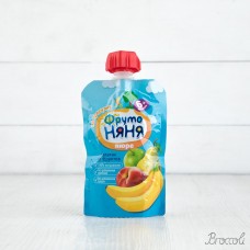 Пюре "Салатик из 4 фруктов" с 6 мес (пауч), ФрутоНяня, 90г