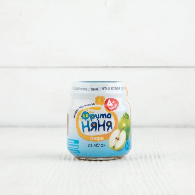 Пюре из яблок с 4 мес, ФрутоНяня, 100г