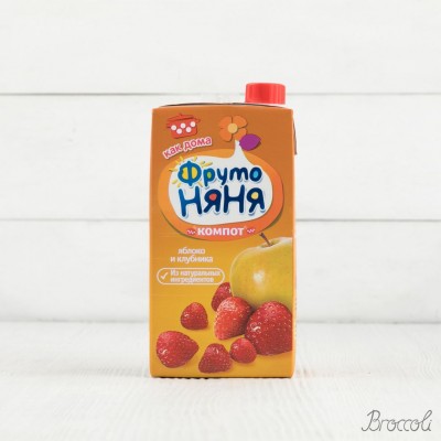 Компот из яблок и клубники с 3 лет, ФрутоНяня, 500мл