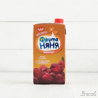 Компот из вишни и малины с 3 лет, ФрутоНяня, 500мл