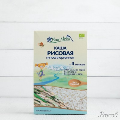 Каша рисовая гипоаллергенная Organic с 4 мес. Fleur Alpine, 175г