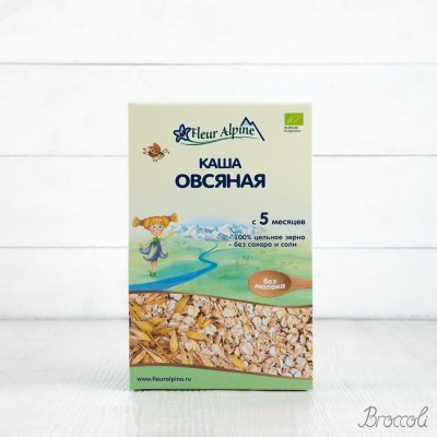 Каша овсяная Organic с 5 мес. Fleur Alpine, 175г