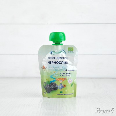Пюре чернослив Organic с 4 мес. Fleur Alpine, 90г