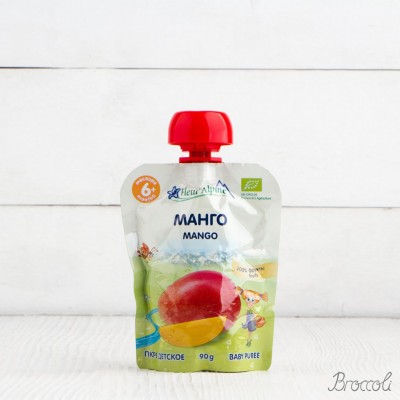 Пюре манго Organic с 6 мес. Fleur Alpine, 90г