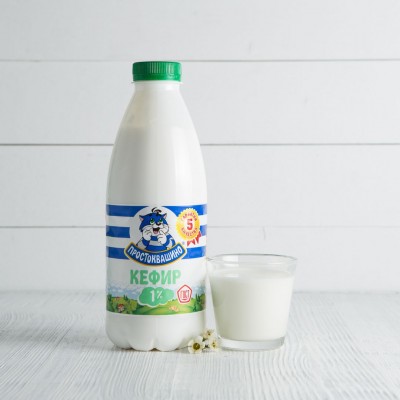 Кефир Простоквашино, 1%, 930г