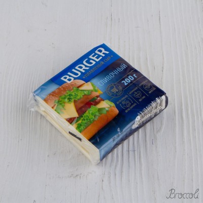 Сыр плавленый "Сливочный" 45%, Burger, 200г