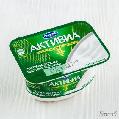 Биопродукт Активиа творожно-йогуртная натуральная, 4,5% Danone, 130г