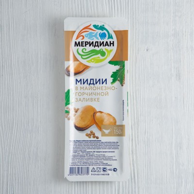 Мидии в майонезно-горчичной заливке Меридиан, 150г