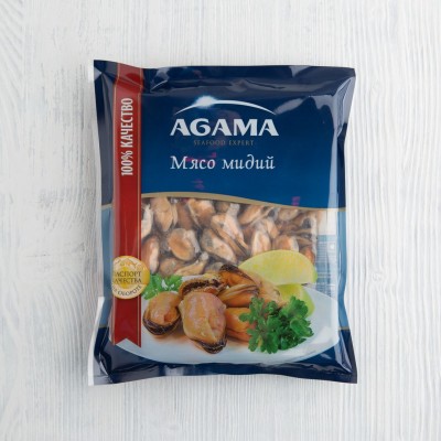 Мясо мидий варено-мороженое, Agama, 300г