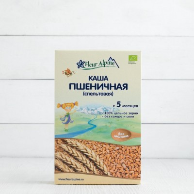 Каша пшеничная (спельтовая) Organic с 5 мес. Fleur Alpine, 175г