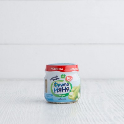 Пюре из кабачков с 4 мес., ФрутоНяНя, 80г
