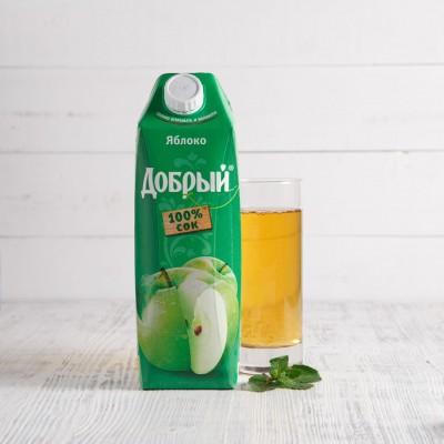 Сок "Добрый" Яблоко 100%, 1л