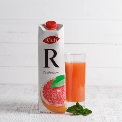 Сок "Rich" Грейпфрут 100%, 1л