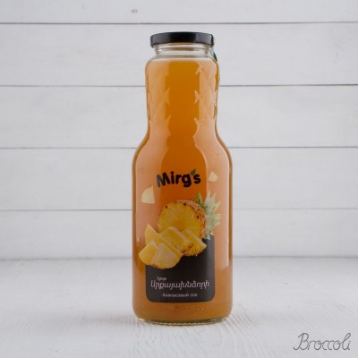 Сок Ананасовый без сахара, Mirgs, 1л