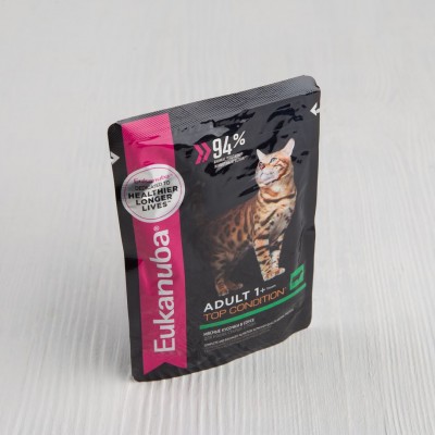 Корм Eukanuba для кошек, говядина в соусе, 85г