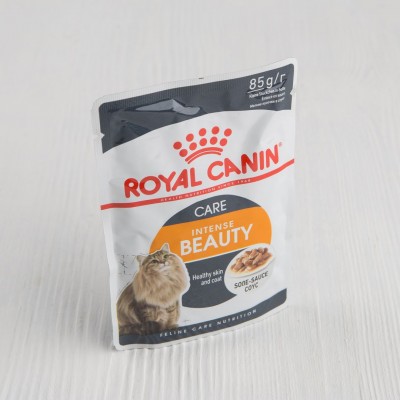 Корм Royal Canin Intense Beauty для кошек кусочки в соусе, 85г