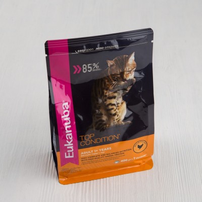 Корм сухой Eukanuba для кошек, с домашней птицей, 400г