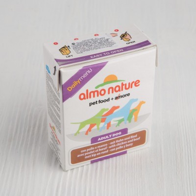 Корм Almo Nature Dailymenu для собак, с курицей и говядиной, 375г