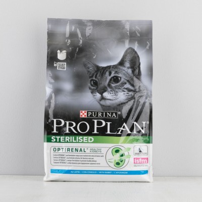 Корм сухой Proplan для стерилизованных кошек и кастрированных котов, с кроликом, 3кг